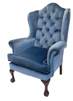 Lot 1250 - An early 20thC wingback chair, in Georgian...