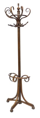 Lot 1251 - An unusual wall mounted bentwood coat stand,...