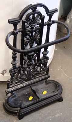 Lot 1538A - A cast iron umbrella stand, 54cm high.