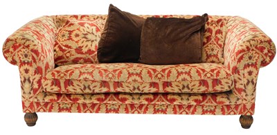 Lot 1257 - A Tetrad deep sofa, upholstered in red and...