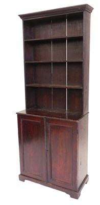 Lot 1262 - A late Victorian pine dresser, the top with a...