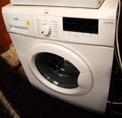 Lot 1667 - A Logik L612WM16 washing machine, 83cm...