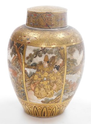 Lot 51 - A Japanese Meiji period Satsuma jar and...