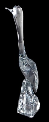 Lot 121 - A Daum French Art Glass model of a heron or...