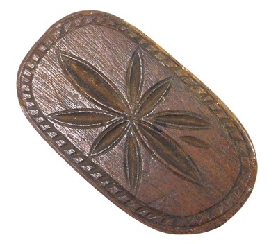 Lot 616 - A 19thC folk art carved wooden box with a...
