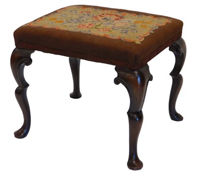 Lot 1185 - An unusual walnut stool, in mid 18thC style,...