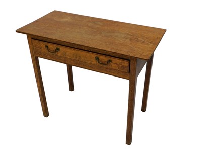 Lot 1205 - An early 19thC oak side table, with a frieze...