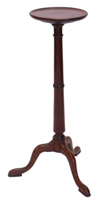 Lot 1208 - A 19thC mahogany plant or candle stand, with a...
