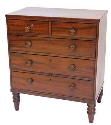 Lot 1211 - A 19thC mahogany small chest of drawers, with...
