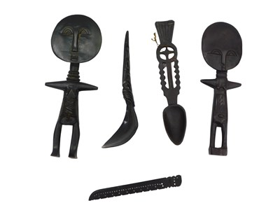 Lot 1037 - Two African tribal Ashanti fertility...