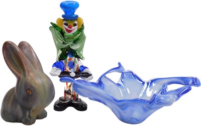 Lot 23 - A Murano glass figure of a clown, 25.5cm high,...
