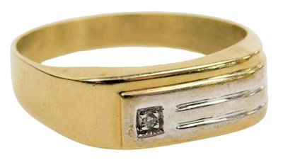 Lot 205 - A 9ct bicolour gold and diamond set...