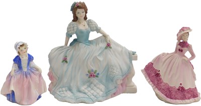 Lot 59 - Two Coalport figures, modelled as On the...
