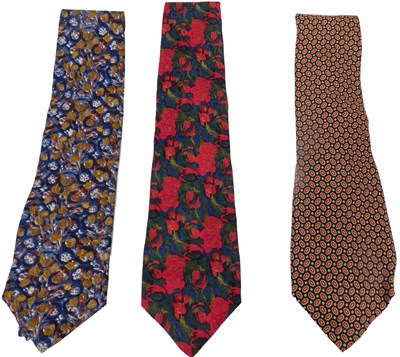 Lot 276 - Three Givenchy silk ties, comprising a dark...