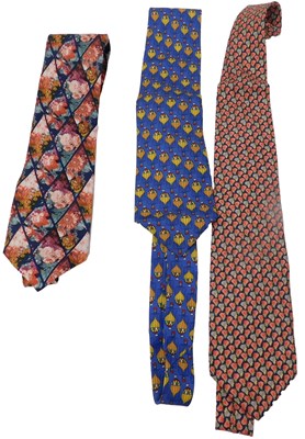 Lot 278 - A Nazaremo Gabrielli blue tie, decorated with...