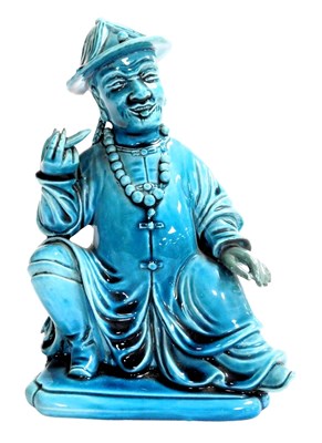Lot 79 - A 19thC Qing dynasty Chinese porcelain figure...