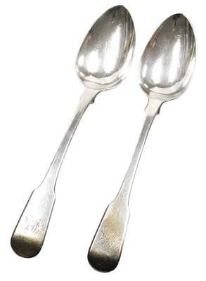 Lot 120 - A pair of George IV silver Old English pattern...