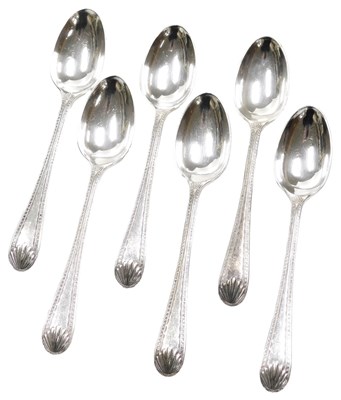 Lot 126 - A set of six Victorian silver coffee...