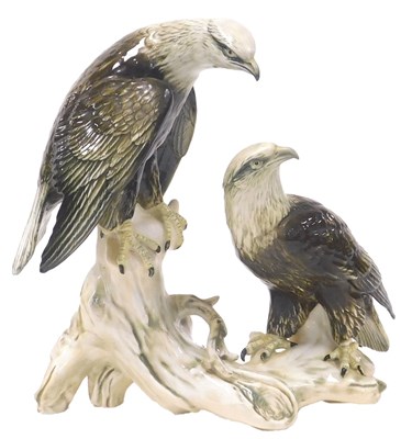Lot 94 - A Karl Ens porcelain figure group of two...
