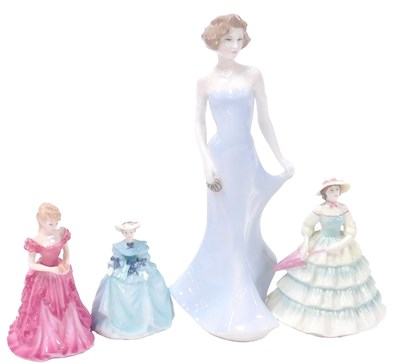 Lot 100 - Four Coalport porcelain figures, comprising...