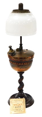 Lot 14 - A late 19thC Jacobean Tilley lamp, with a...
