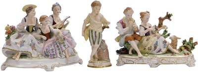 Lot 136 - Three Unterweissbach porcelain...