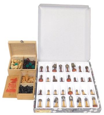 Lot 149 - An Italian Lila Staunton chess set, with wood...