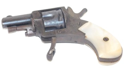 Lot 155 - A small nickel .32 calibre rim fire revolver,...