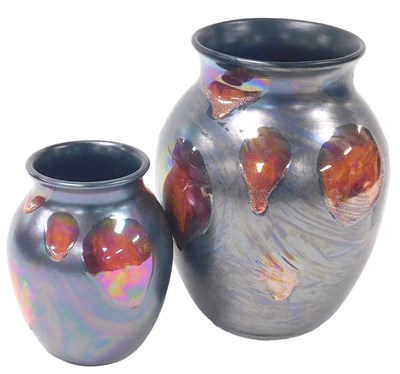 Lot 160 - Two Poole pottery graduated Galaxy pattern...
