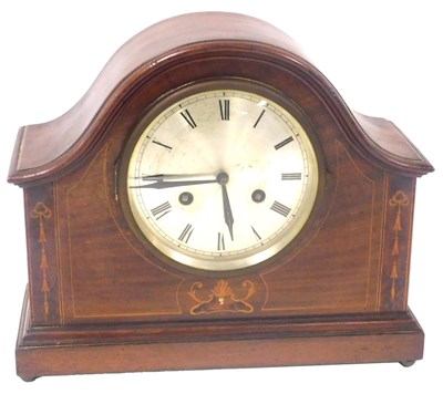 Lot 165 - An early 20thC mahogany cased mantel...