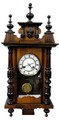 Lot 350A - A late 19thC Vienna style walnut cased wall...
