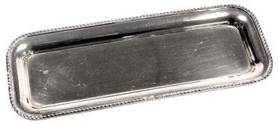 Lot 309 - An Elizabeth II silver tray, of rectangular...