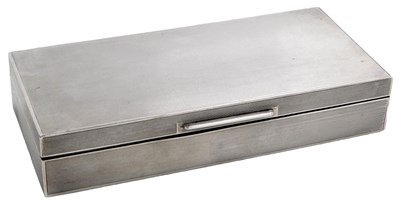 Lot 310 - A George V silver cigarette box, of three...
