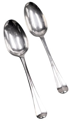 Lot 317 - A George I silver rat-tail spoon, London 1715,...