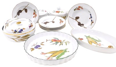 Lot 226 - A group of Royal Worcester Evesham pattern...