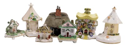 Lot 229 - A group of Staffordshire pottery pastel...