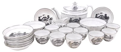 Lot 200 - An early 20thC porcelain part tea service,...