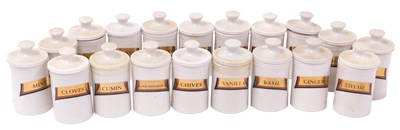 Lot 223 - Six pottery copies of the Culpeper apothecary...