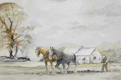 Lot 256 - Stanley Jones (British late 20thC). Ploughing...