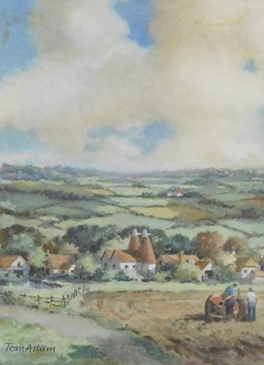 Lot 268 - Tom Allum (British late 20thC). Kent landscape,...