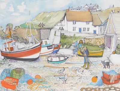 Lot 294 - Joy Stokes (British late 20thC). Cornish...