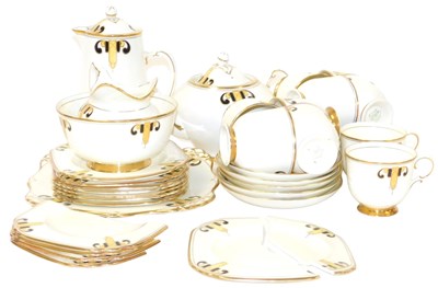 Lot 134 - A Tuscan Plant porcelain tea service,...