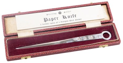 Lot 327 - An Elizabeth II silver paperknife, being a...