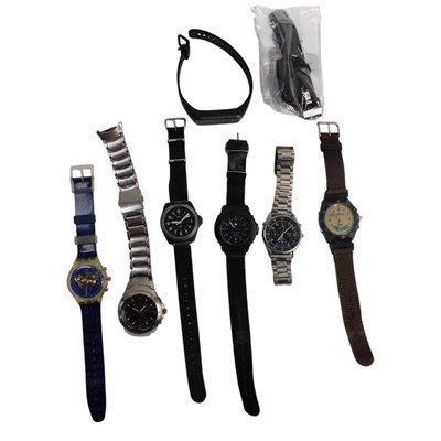 Lot 228 - A group of wristwatches, to include a Swatch...