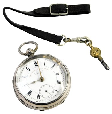 Lot 230 - An Edward VII silver cased open pocket watch,...