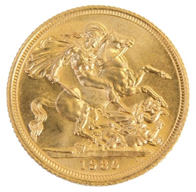 Lot 3 - An Elizabeth II full gold sovereign, dated 1980.
