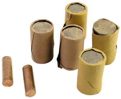 Lot 242 - A group of mint rolled coins, predominantly...