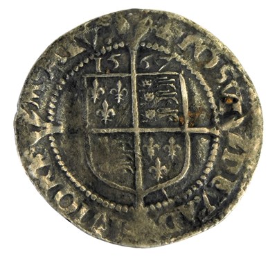 Lot 245 - An Elizabeth I silver sixpence, dated 1567.