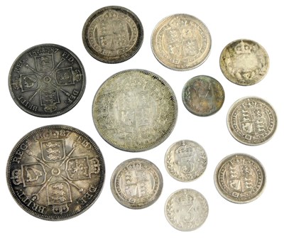 Lot 247 - A group of Queen Victoria and later silver...