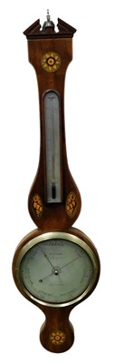 Lot 350 - A 19thC mahogany cased barometer, by Tarelli...